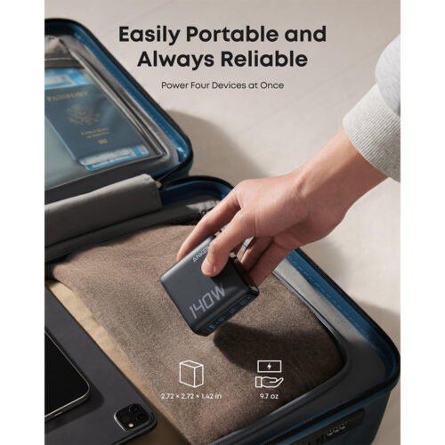 Anker Laptop Charger (140W, 4-Port, PD 3.1) with USB-C Cable