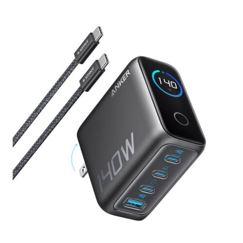 Anker Laptop Charger (140W, 4-Port, PD 3.1) with USB-C Cable