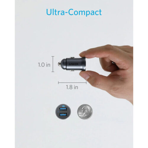 Anker PowerDrive 2 Alloy Metal Mini Car Charger