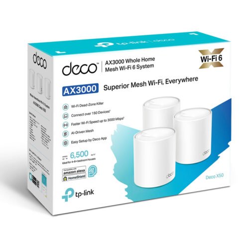 Tp-Link Deco X50 AX3000 Whole Home Mesh WiFi 6 System – 3 Pack