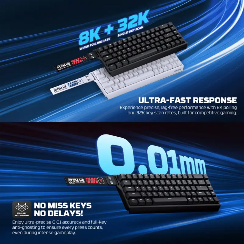 FANTECH ATOM HE68 MK811, High‑Precision Magnetic‑Switch Mechanical Keyboard FANTECH ATOM HE68 MK811, High‑Precision Magnetic‑Switch Mechanical Keyboard