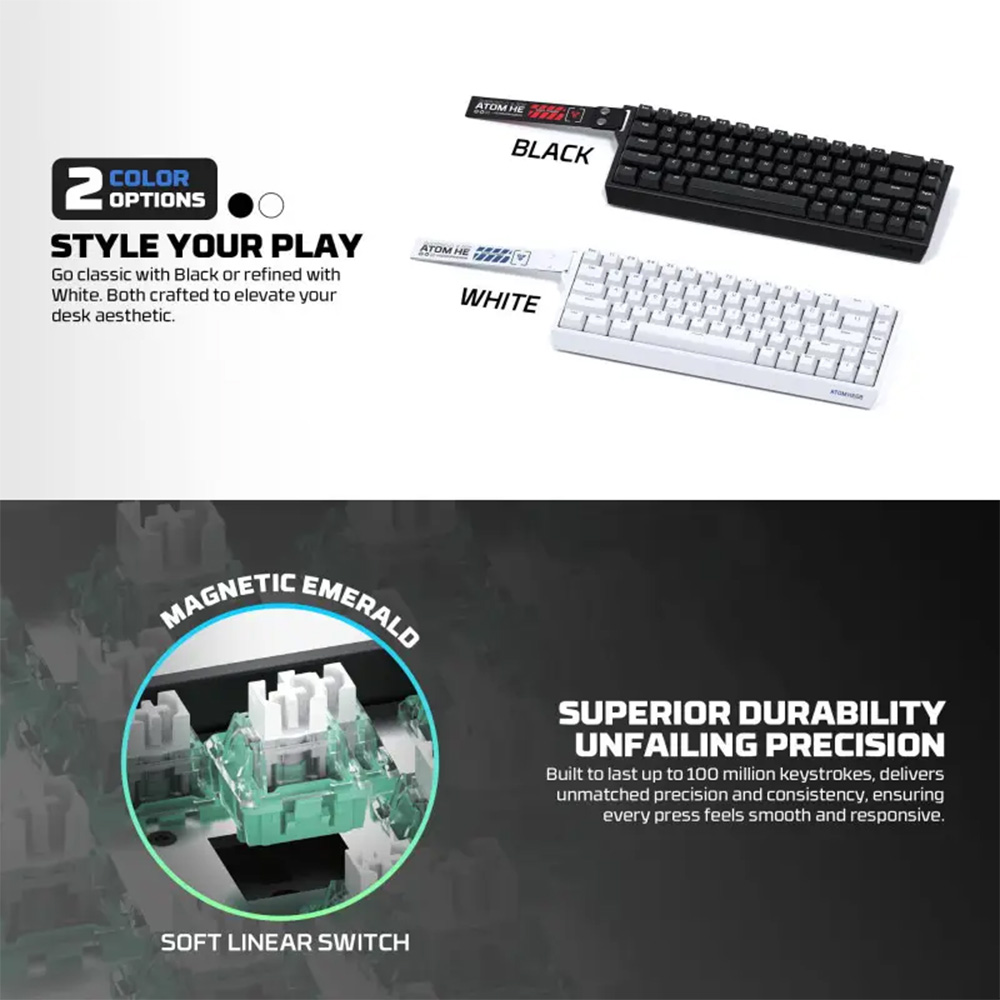 FANTECH ATOM HE68 MK811, High‑Precision Magnetic‑Switch Mechanical Keyboard FANTECH ATOM HE68 MK811, High‑Precision Magnetic‑Switch Mechanical Keyboard