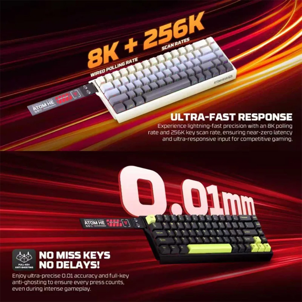 FANTECH ATOM Pro HE68 MK922, High Precision Magnetic Switch Keyboard FANTECH ATOM Pro HE68 MK922, High Precision Magnetic Switch Keyboard