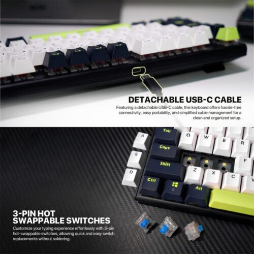 Fantech ATOM104S MK878S Pro Wired Mechanical Keyboard
