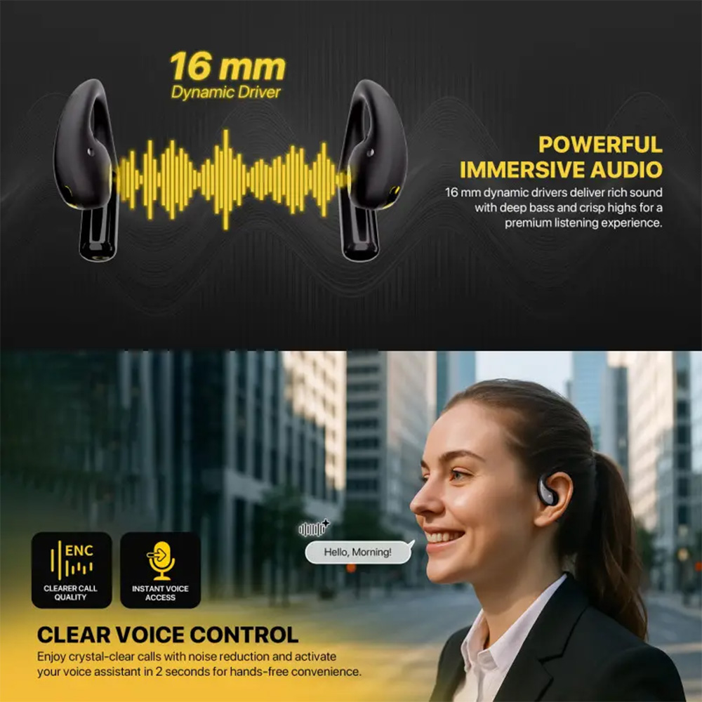 FANTECH Finecoustic GROOVE OWS FT21 Open Wearables Earbuds FANTECH Finecoustic GROOVE OWS FT21 Open Wearables Earbuds
