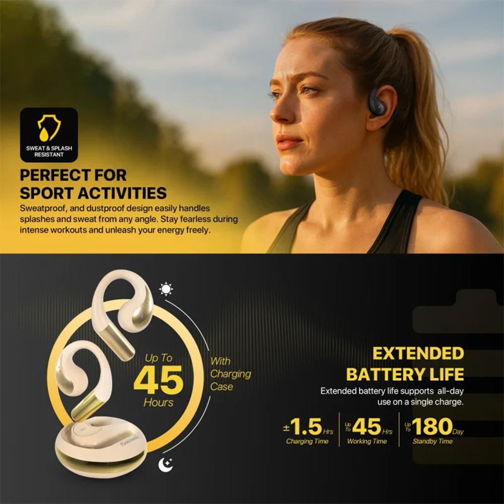 FANTECH Finecoustic GROOVE OWS FT21 Open Wearables Earbuds FANTECH Finecoustic GROOVE OWS FT21 Open Wearables Earbuds