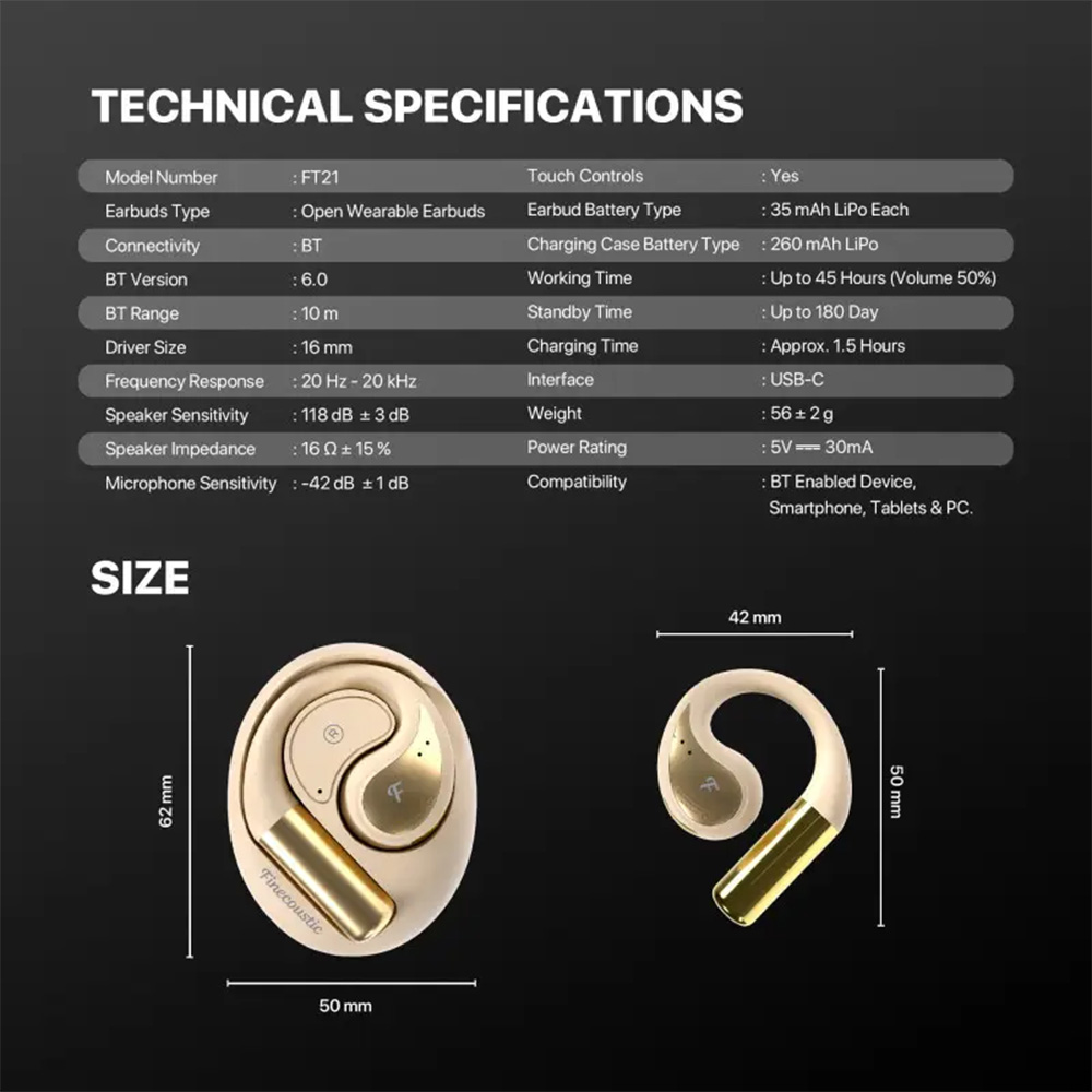 FANTECH Finecoustic GROOVE OWS FT21 Open Wearables Earbuds FANTECH Finecoustic GROOVE OWS FT21 Open Wearables Earbuds