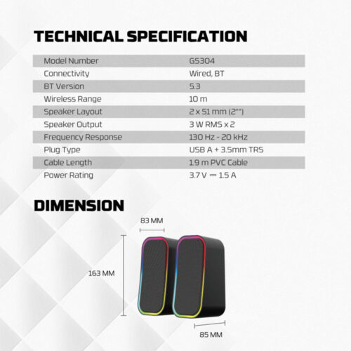 Fantech GS304 Groove Dual Mode Speaker