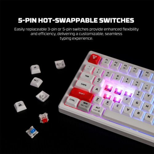 Fantech MK917 ATOM PRO79 Bluetooth, Wireless & Wired Keyboard