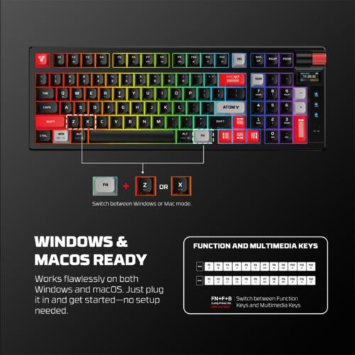 Fantech MK918 ATOM PRO97 Bluetooth, Wireless & Wired Keyboard