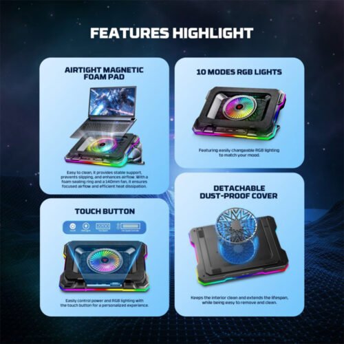 Fantech NC22 Premium Laptop Cooling Pad