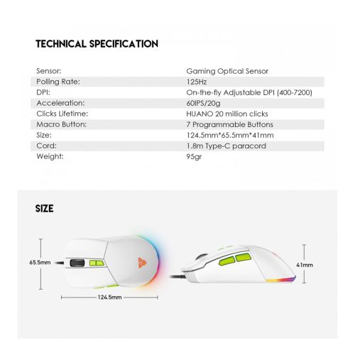Fantech VX6 PHANTOM II Macro RGB  Gaming Mouse