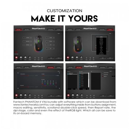 Fantech VX6 PHANTOM II Macro RGB  Gaming Mouse