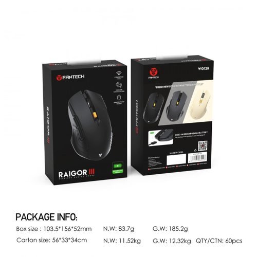 Fantech WG12R RAIGOR III Rechargeable Wireless Gaming Mouse