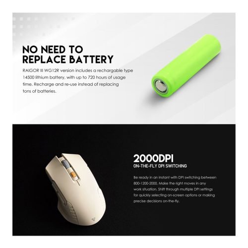 Fantech WG12R RAIGOR III Rechargeable Wireless Gaming Mouse