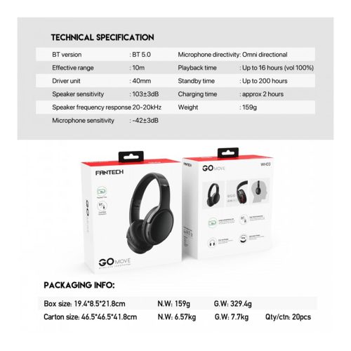 Fantech WH03 GO Wireless Headphones