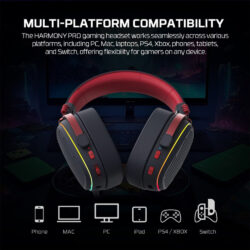 Fantech WHG02 PRO Harmony: Tri Mode Bluetooth, Wired, USB Wireless Headset