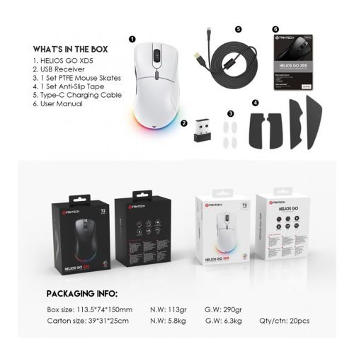 Fantech XD5 HELIOS GO Wireless Gaming Mouse