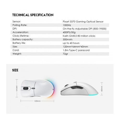 Fantech XD5 HELIOS GO Wireless Gaming Mouse