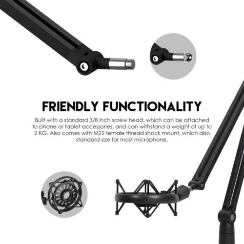 Fantech AC902s Studio Microphone Arm – 80cm Adjustable Stand