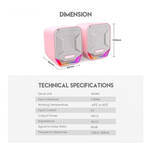 Fantech GS202 SONAR USB RGB Gaming & Music Speaker