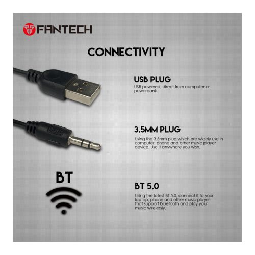 Fantech GS301 TRIFECTA Bluetooth & Wired RGB Gaming & Music Speaker