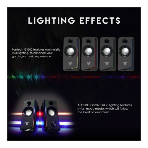 Fantech GS302 ALEGRO Bluetooth & Wired RGB Gaming & Music Speaker
