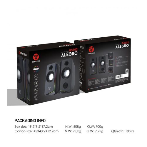 Fantech GS302 ALEGRO Bluetooth & Wired RGB Gaming & Music Speaker