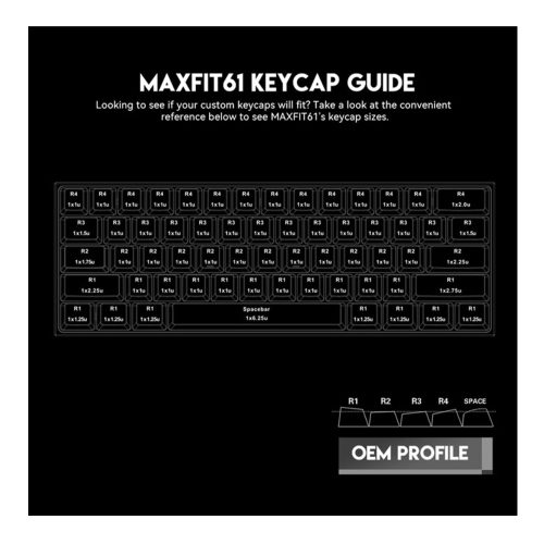 Fantech  MK857 MAXFIT61 RGB Bluetooth, Wireless & Wired Mechanical Gaming Keyboard