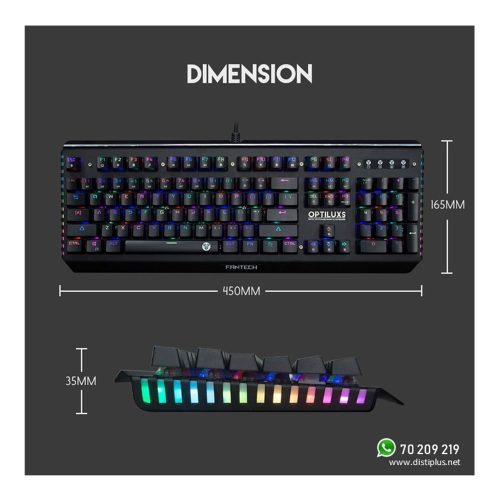 Fantech MK884 OPTILUX RGB Optical Mechanical Gaming Keyboard