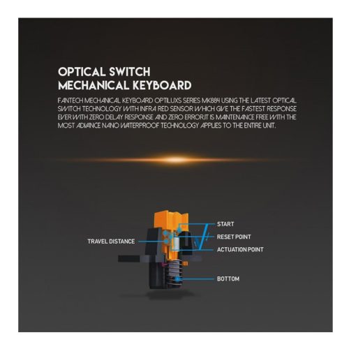 Fantech MK884 OPTILUX RGB Optical Mechanical Gaming Keyboard