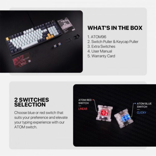 Fantech MK890V2 Atom 96 RGB Mechanical Keyboard