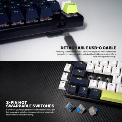 Fantech MORI Edition MK877S Mechanical Keyboard with RGB Lighting