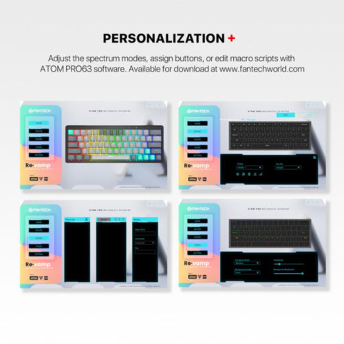 Fantech Mk912 Atom Pro63 Rgb Keyboard Wireless Gaming Mechanical