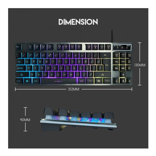 Fantech TKL II K613 FIGHTER  RGB Feel Mechanical Gaming Keyboard