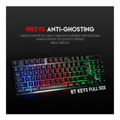 Fantech TKL II K613 FIGHTER  RGB Feel Mechanical Gaming Keyboard