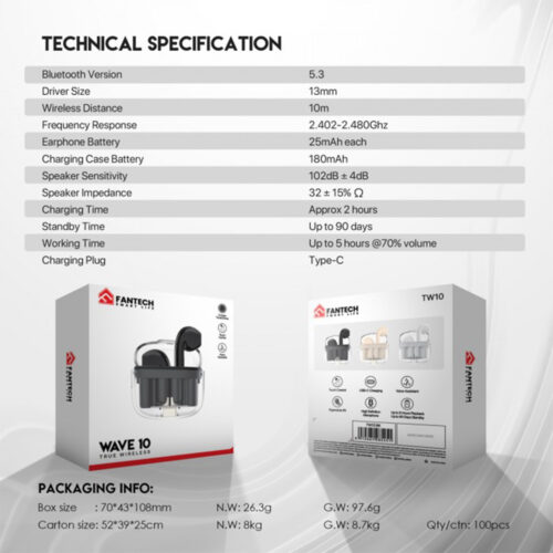 Fantech TWS Earbuds Wave TW10