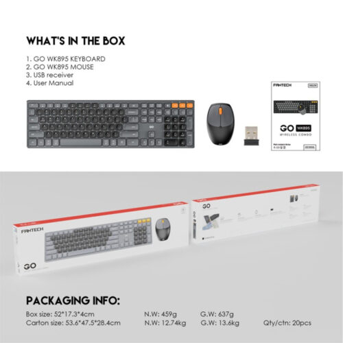 Fantech WK895 GO POP : Bluetooth & Wireless Combo,