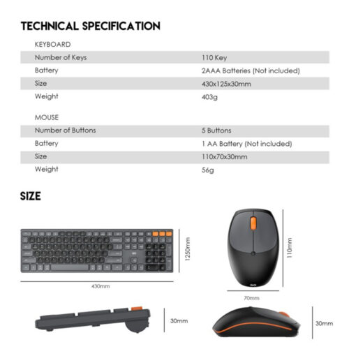 Fantech WK895 GO POP : Bluetooth & Wireless Combo,