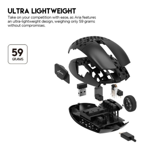Fantech XD7 Aria GO Wired, Bluetooth & Wireless Gaming Mouse
