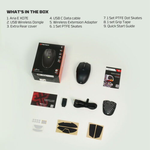Fantech XD7E ARIA E Dual Mode Wired & Wireless Gaming Mouse