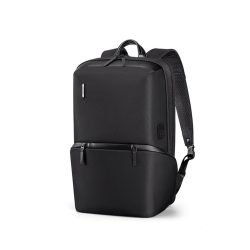 Kingsons Premium Leather Backpack KS3246W, Black, 15.6 Inch