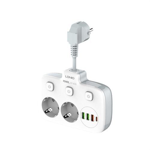 LDNIO 2 AC Outlets Portable Electrical Extension Socket SE2435