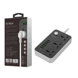 LDNIO SC3604 3 Port + 6 USB Universal Power Socket