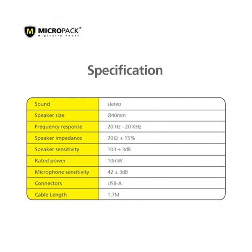 Micropack Chat & Stereo USB Computer Headset