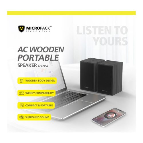 Micropack AC Wooden Portable Speaker