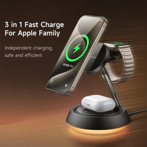 McDodo 3 in 1 Magnetic Wireless Charging Station with Night Light CH-495