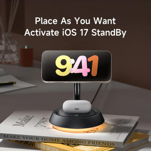 McDodo 3 in 1 Magnetic Wireless Charging Station with Night Light CH-495