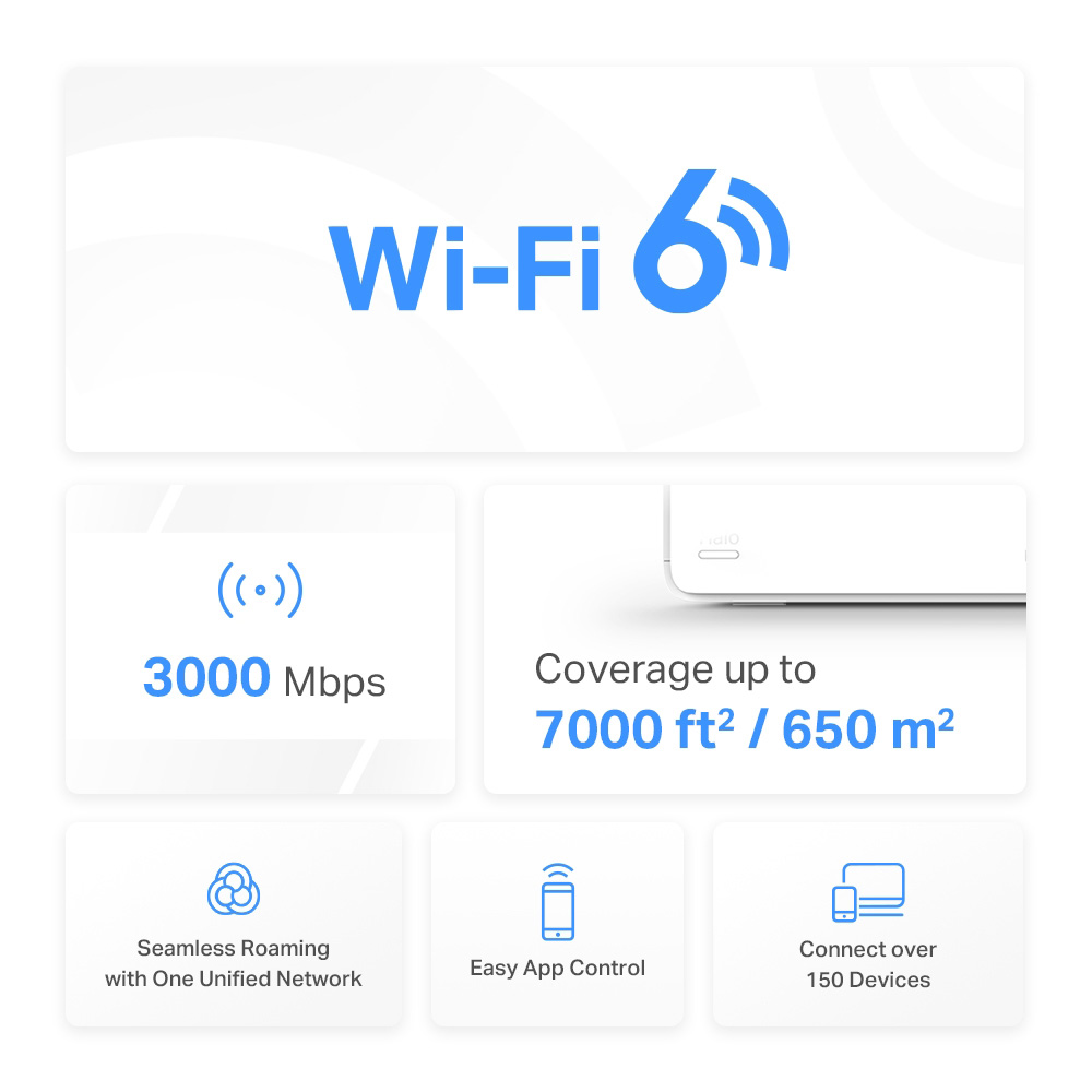 Mercusys AX3000 Whole Home Mesh WiFi 6 System – Halo H80X (3-pack) Mercusys AX3000 Whole Home Mesh WiFi 6 System – Halo H80X (3-pack)
