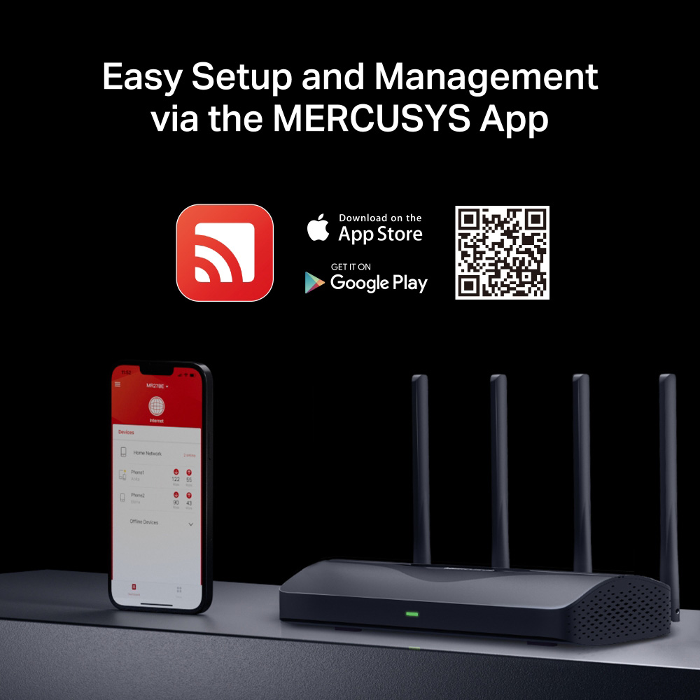 Mercusys BE3600 Dual Band Wi-Fi 7 Router – MR27BE Mercusys BE3600 Dual Band Wi-Fi 7 Router – MR27BE